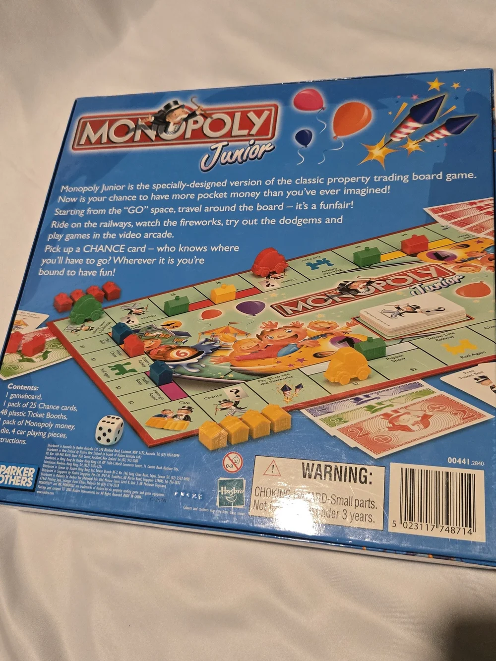 Monopoly Junior Rollercoaster Money Board Game  2001 * Family Edition Complete